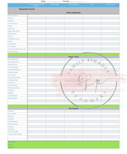 Weekly and Monthly Budget Printout